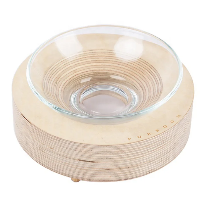 

Wood Protect Cervical Thicken Pet Bowl Multifunction Small Fashion Pet Bowl Waterproof Dampproof Pet Bowl, Brown