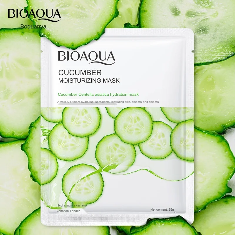 

OEM Cucumber Facial mask Mascarillas Faciales Coreanas Korean Wholesale Skin Care Facial Whitening Hydrating Sleeping mask