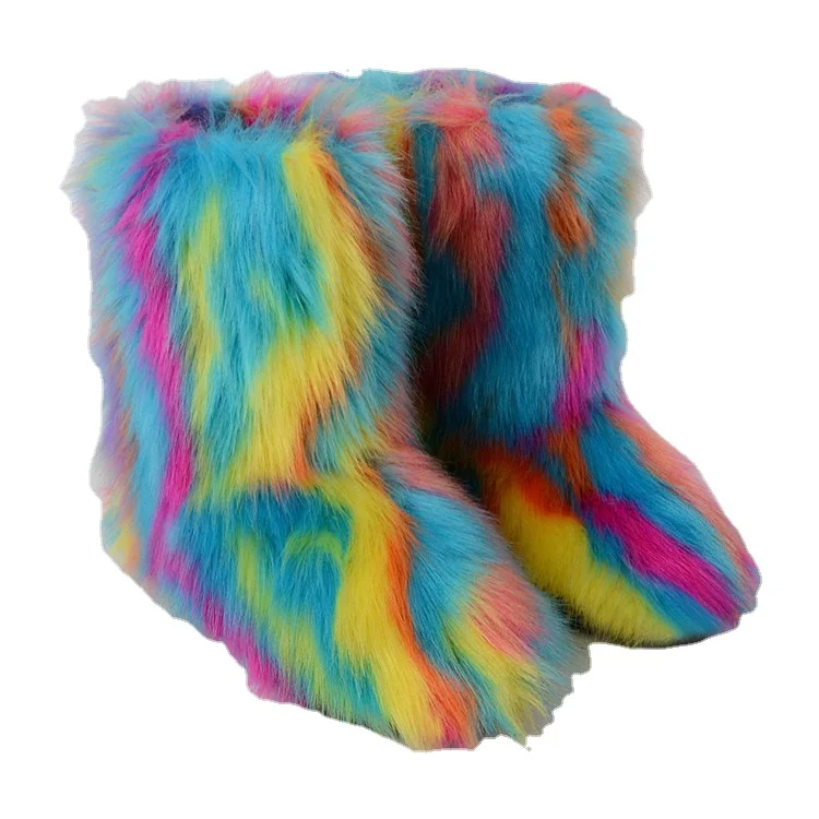 

2020 High Quality fashion fur Snow Boots Women Winter Inside Outdoor Warm snow boots, Picture