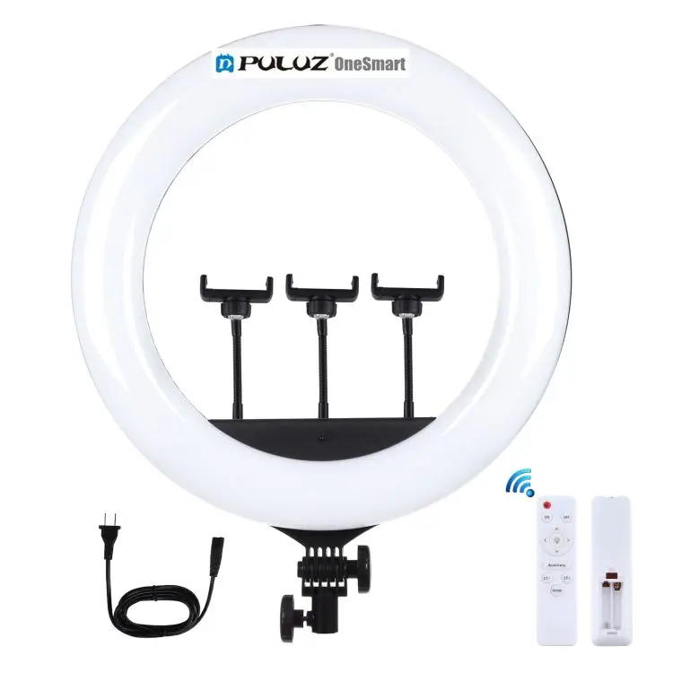 

Top Seller Wholesale Selfie Ring Light Price 18 Inch Stand And Phone Holder Circle PULUZ Photography Equipment Led Ring Light, Black