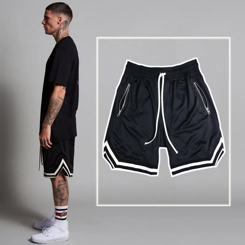 

QC - 20DK05 Hot selling breathable retro shorts Basketball training pants men's shorts plain athletic gym basketball shorts