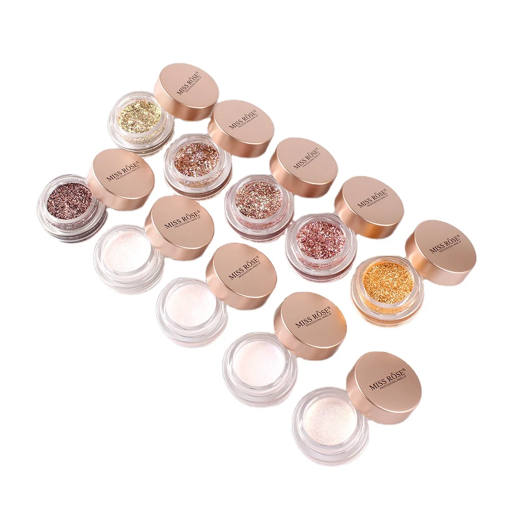 

Wholesale Natural Eye Make-up Long Lasting Face Highlight Liquid Glitter Eyeshadow, 10 colors