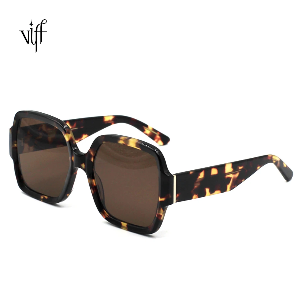

VIFF HA18009 Wholesale big frame sunglasses 2020 new oversized visor sunglasses women bright acetate women shades sunglasses