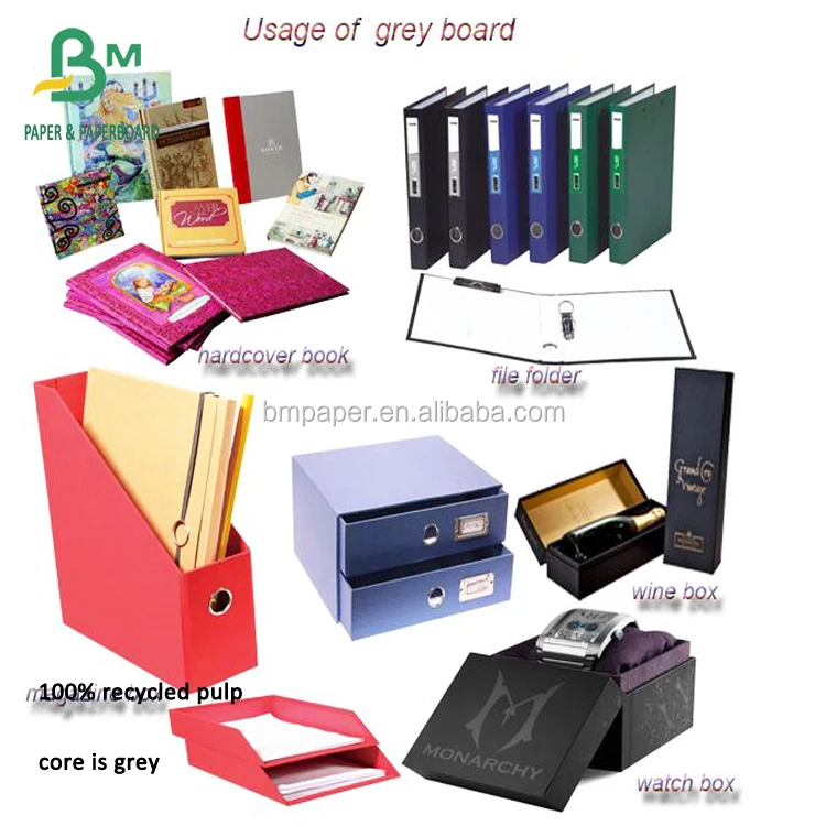 Gray Book Board Binders Board Chipboard Designer Kraft Book Binding Cover
