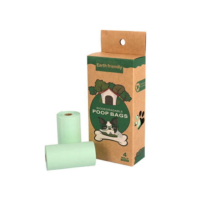 

100% Biodegradable Dog Poop Bag Corn Starch+PLA+PBAT Compostable Dog Waste Bags, Light green