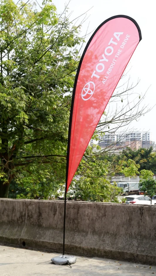 Cheap Custom Outdoor Weighted Base Flag Pole Beach Flag Banners Buy