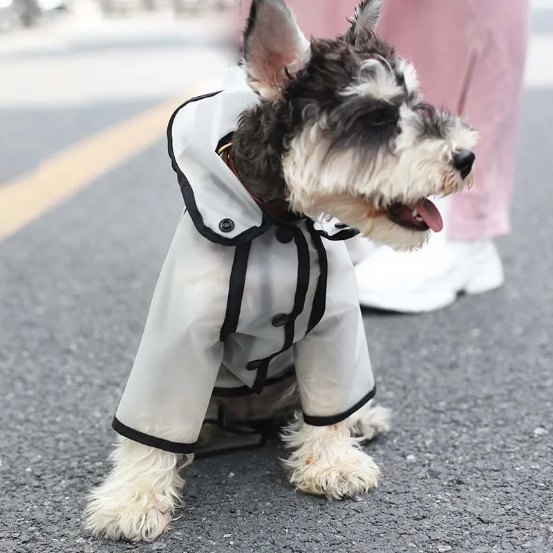 

Wholesale pet raincoat cartoon printing hooded small and medium-sized dog waterproof poncho pet supplies