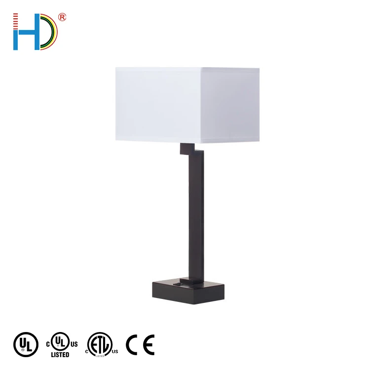 Wholesale Transitional White Tc Hardback Shade Table Lamp For Bedroom