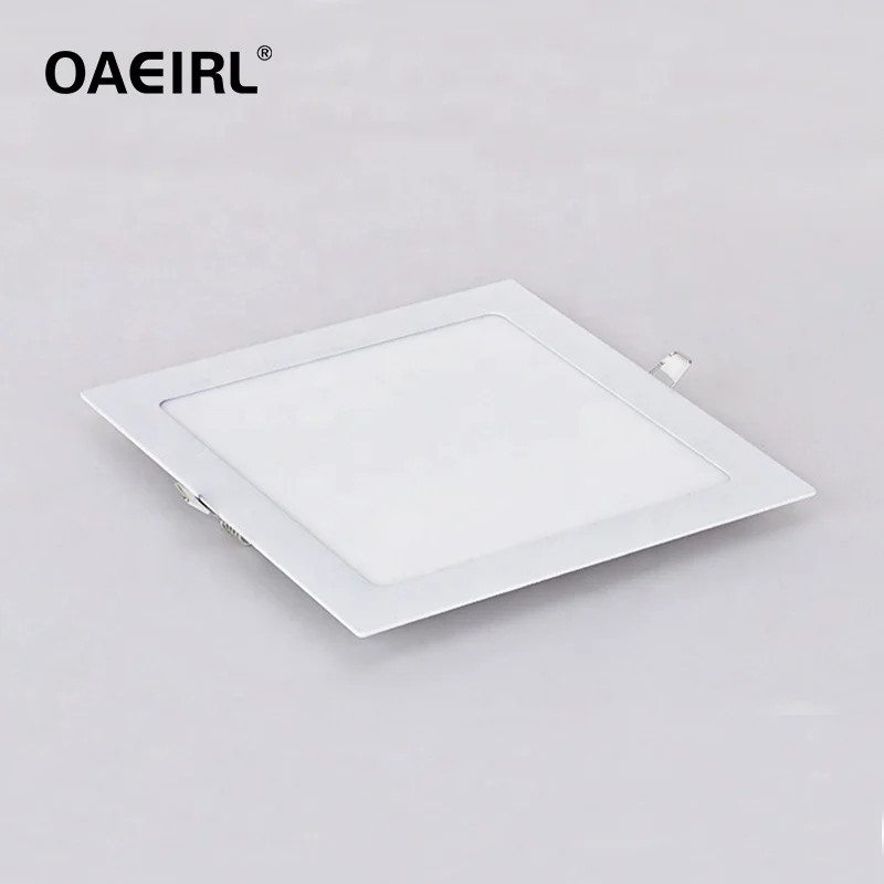 Anti-Glare Led Panel Light Ceiling Recessed Square Shape Aluminum Frame 9W