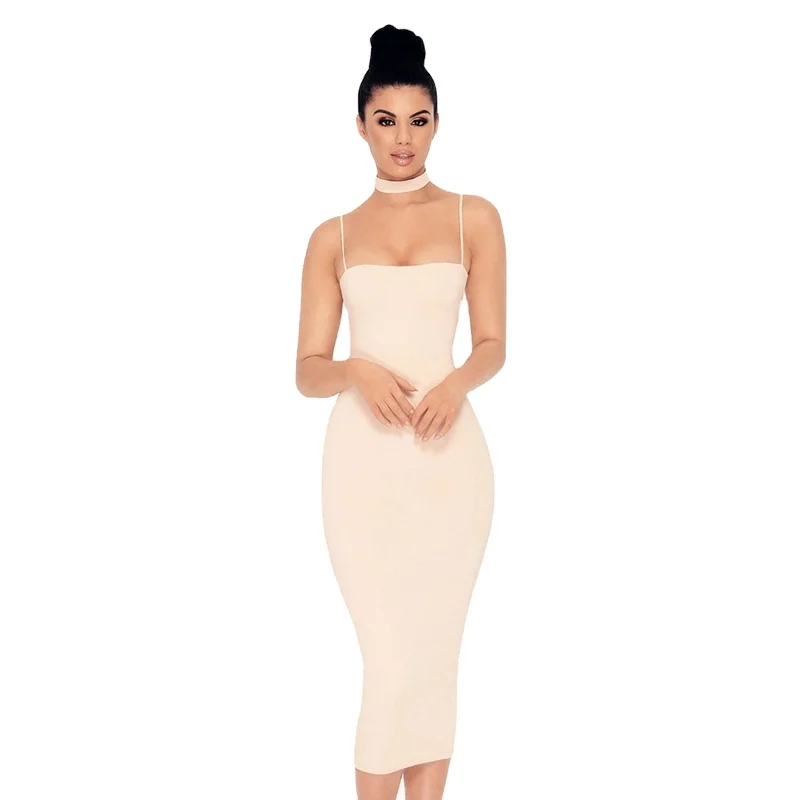 

Simple Dress 2021 All-Purpose Style Sling Dress Jersey Cotton Sleeveless Fashionable Night Clue Women Bodycon Slip Sexy Dress