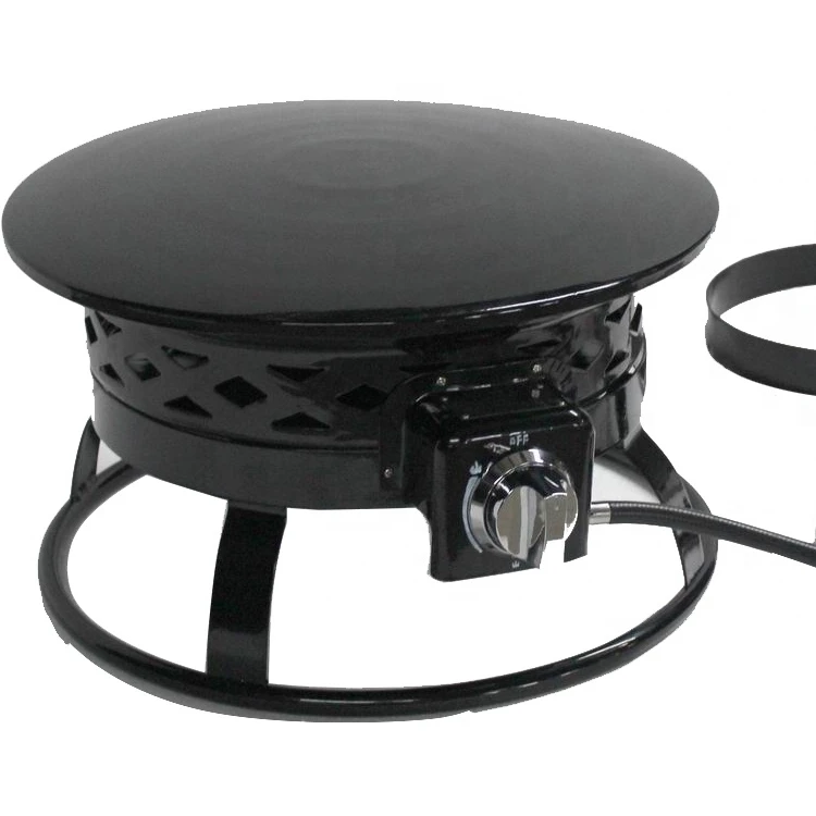

Best Choice Outdoor Camping Steel Gas Fire Pit With Metal Cover, Black