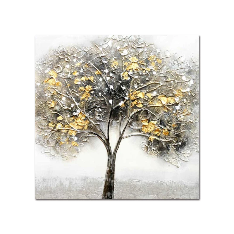 

Abstract Trees Oil Painting 100% Handmade On Canvas Trees Wall Art For Living Room Home Decoration