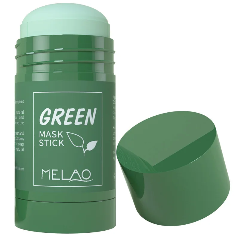 

Green tea cleansing mask purifying clay stick face mud private label organic green tea mask stick