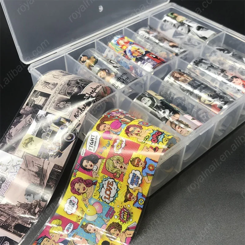 

Famous Figure Patterns Nail Transfer Paper 10 Patterns Foil Set