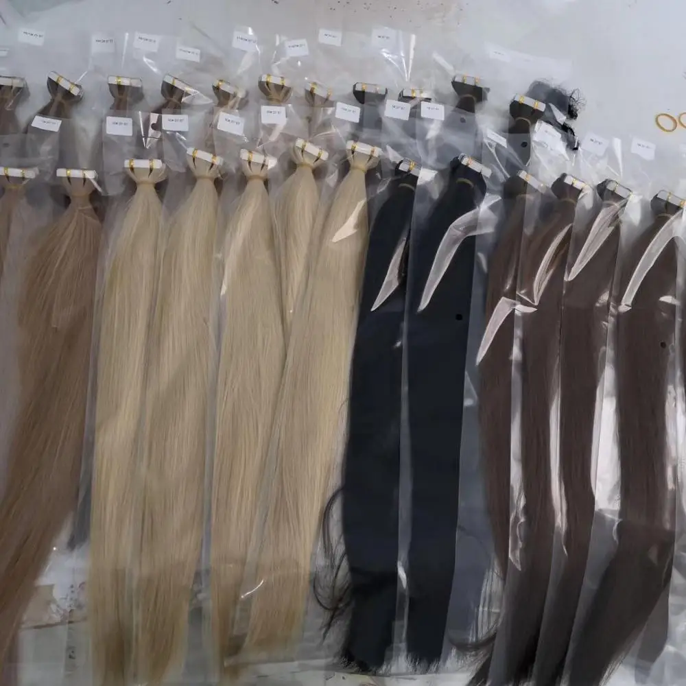 

wholesale 30% invisible tape hair extension in warehouse