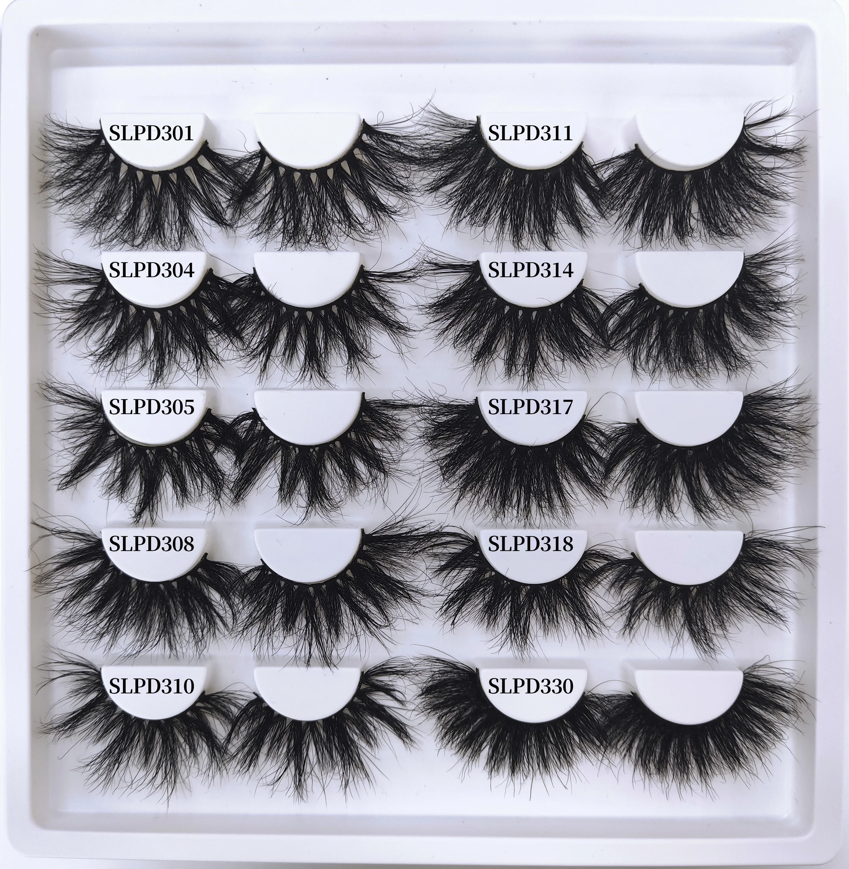 

Ready to ship Lashbeauty 30% discount 10 pairs 25MM 100% real mink lashes Diamond eyelash book, Black color