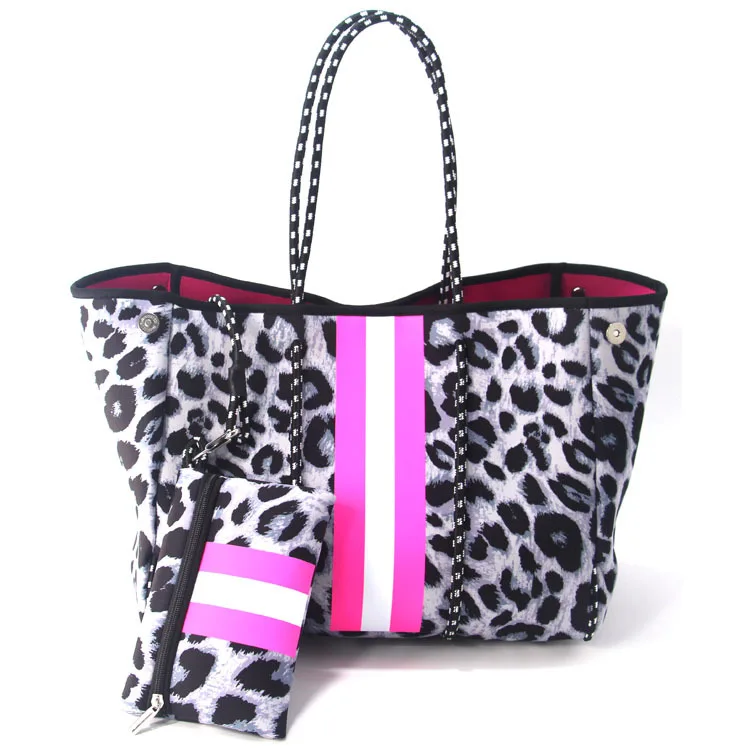 

2022 High Quality Hot Sell Perforated Neoprene Beach Tote Bag With Large Capacity Shoulder Bag