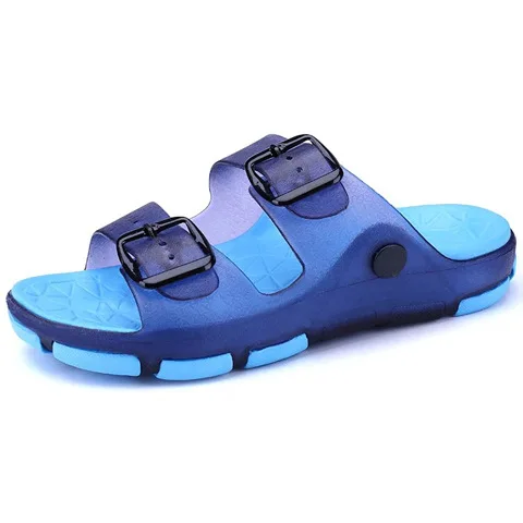 

New Summer Eva Jelly Outdoor Comfortable Men's Slippers Beach Non Slip Men's Slippers, Blue,brown,grey