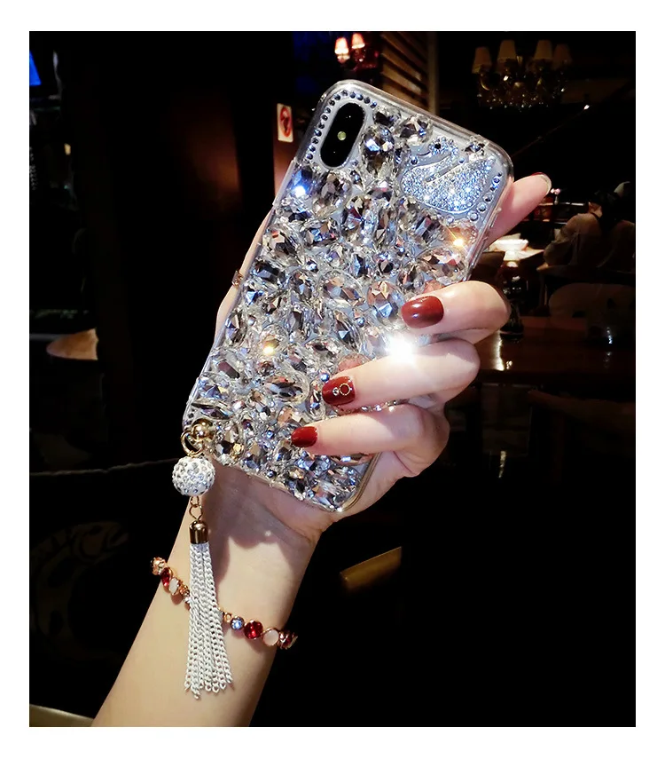 

Factory price shockproof diamond silicone phone cases luxuryfor cell phone