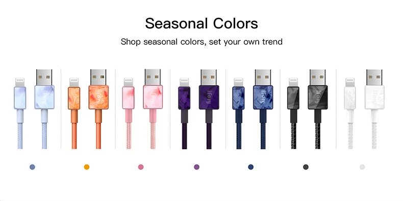 iFory MFi Lightning Braided Nylon Data Charging Cable Seasonal Colors - ANKUX.COM