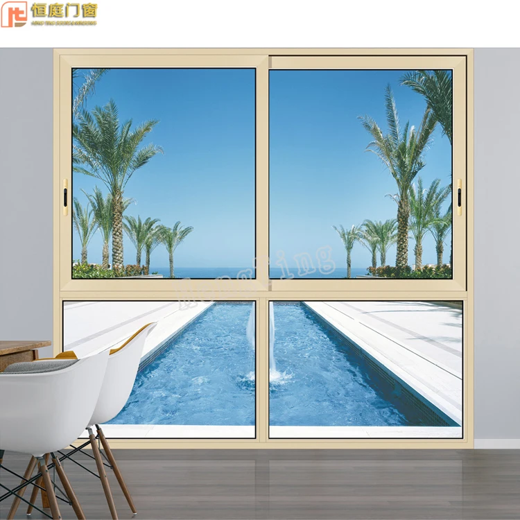 
office interior sliding window /aluminum sliding window with double lowe glass 