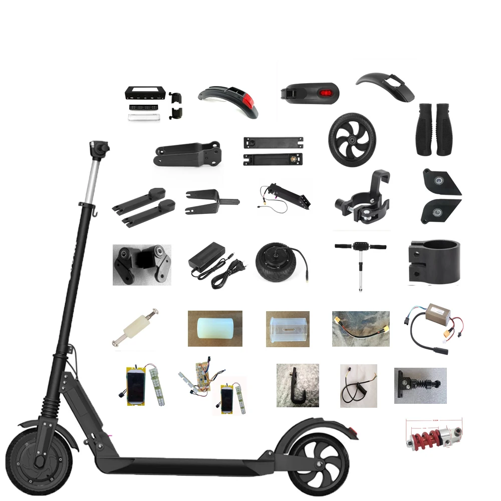 

KUGOO ELECTRIC SCOOTER ACCESSORIES G BOOSTER M4 M2 S1 S2 S3 G2 PRO SPARE PARTS WITH TIRES, Black