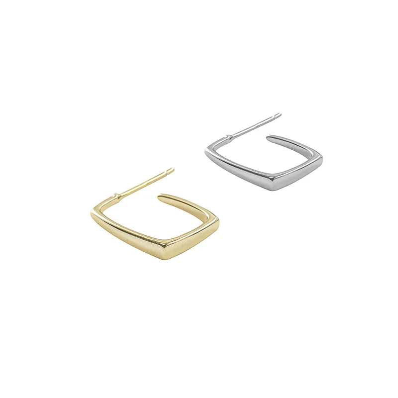 

Hot Selling Small Jewelry Stall S925 Sterling Silver Trendy Earrings Simple Geometric Earrings