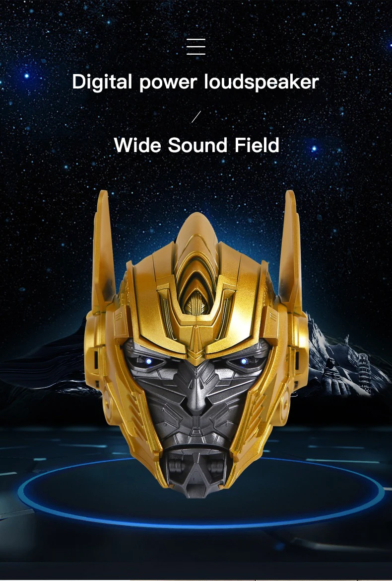 Amazon new arrival Unique Electronic Gadgets Optimus Prime Portable 1200 mAh Speaker TF card bluetooth cartoon speaker - ANKUX.COM