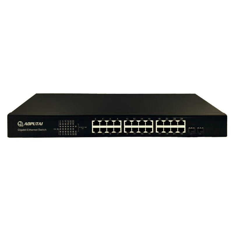 

2 SFP port 24 gigabit RJ45 port aggregation switch