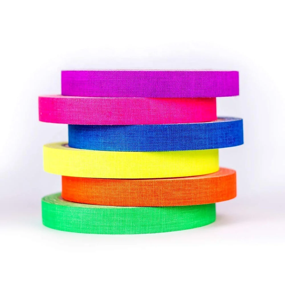 

Color UV fluorescent cloth tape 24mm film and television crew matte cloth tape stage positioning mark