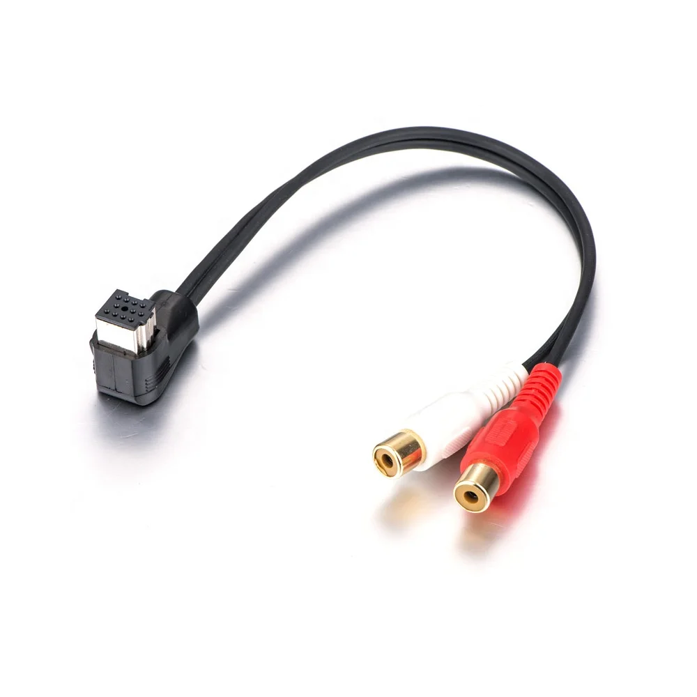 

For Pioneer IP-Bus Port Car Stereo Audio 2RCA Input Cable Adapter, Black