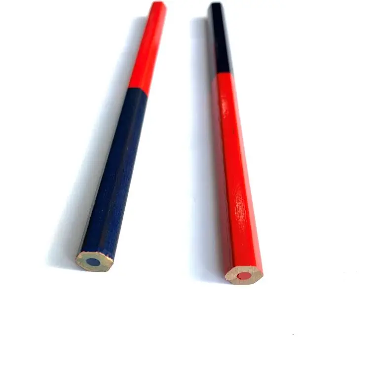 

HB/2B customized carpenter pencil 176mm 2 color lead wood carpenter pencil, Customers' requirements