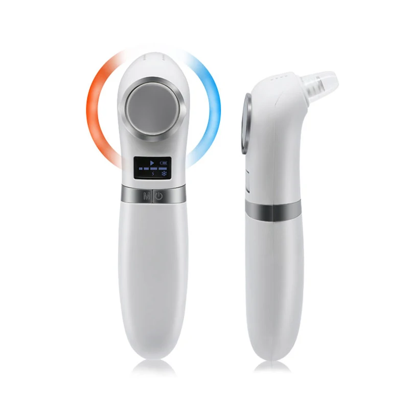 

Hot And Cold Blackhead Remover Vacuum Pore Cleaner Tool Kit Blackhead Strip Suction Removal Cleansing Instrument, White