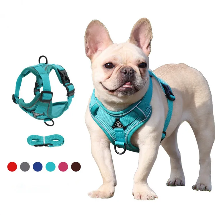 

No Pull Dog Harness Large Step in Reflective Dog Harness with Front Clip and Easy Control Handle for Walking Training Running, 6 colors