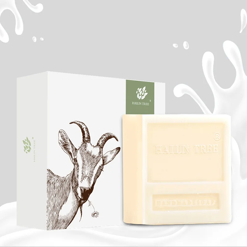 

HLS02004 Goat Milk Soap olive oil 100g Body Whitening Factory Price High Quality Handmade Bath Toilet Soap