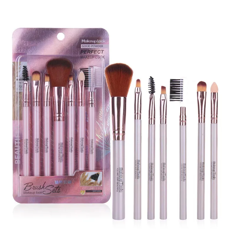 

EBM Makeup beauty tool popular make up brush sets 7pcs plastic handle eyebrow brush makeup brushes