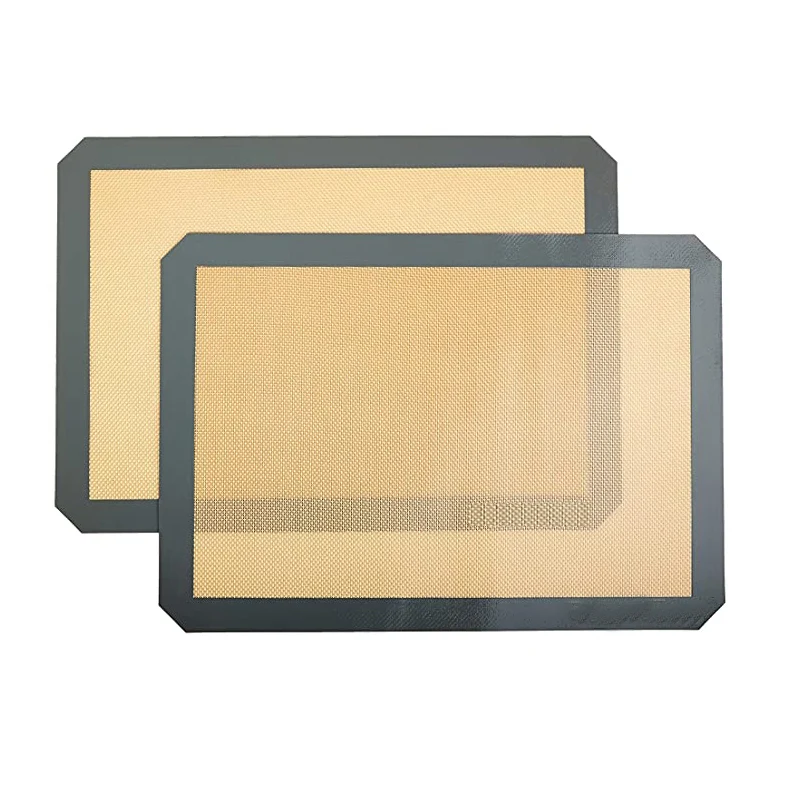 

2 non-stick silicone baking mats for easy and convenient baking roasting and food prep
