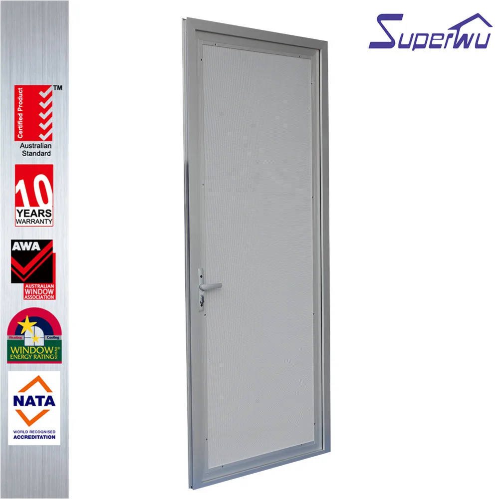 Silver color stainless steel single hinged door French door factory direct supply