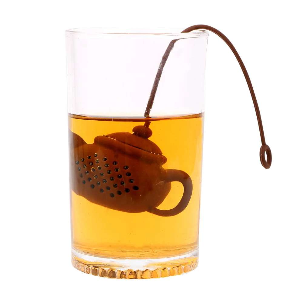 

Herbal Filter Diffuser Tea Infuser Tea Accessories Creative Teapot Shape Teaware Empty Silicone Tea Strainer, As pictures