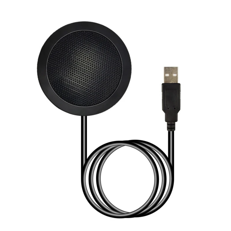 

USB Omni-directional Condenser Microphone Mic for Meeting Business Conference Computer Laptop PC Desktop wired Microphone Used, Black