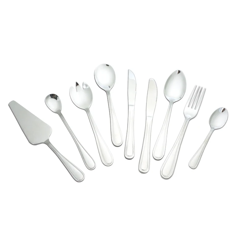 

Wholesale Silverware Luxury Stainless Steel Flatware Wedding Silver Handle Cake Knife Fork Coffee Spoon Teaspoon Cutlery Set