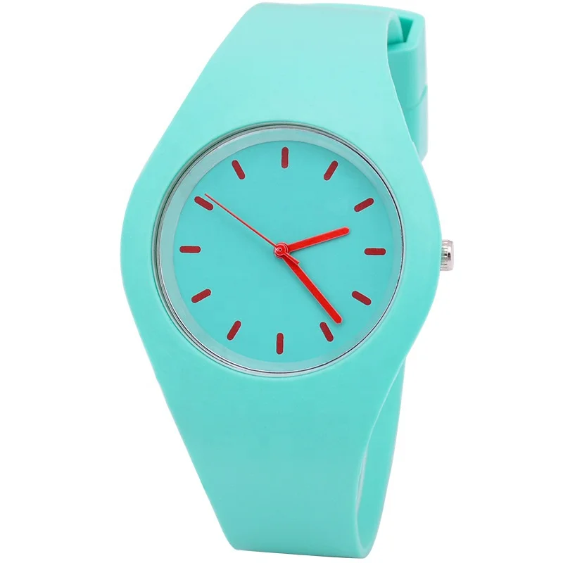 

Fashion girl students gift watch sweet candy color silicone band quartz girl watch, 12 colors