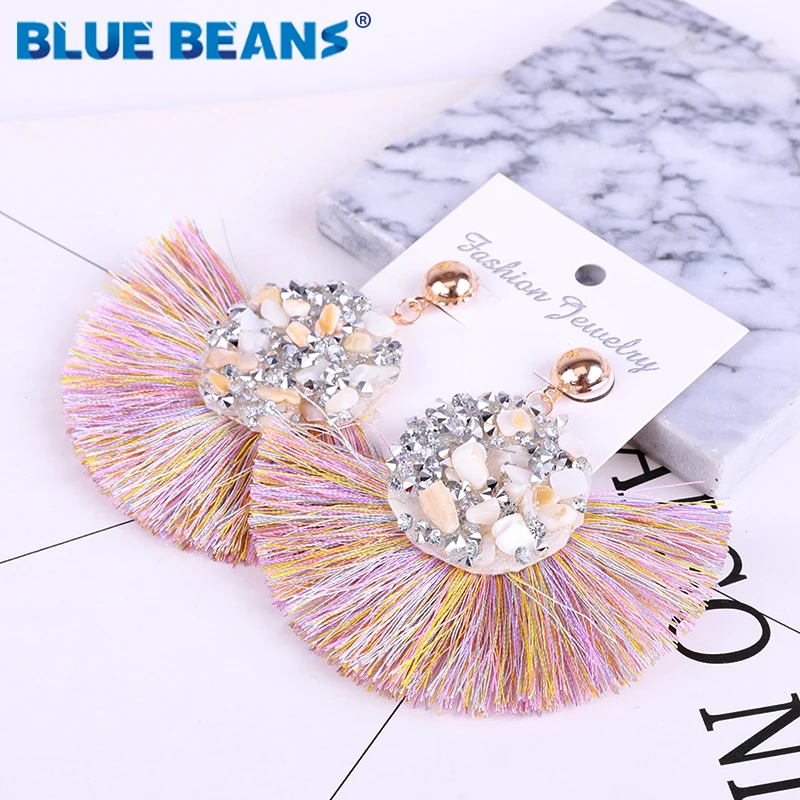 

Agustina 2020 Luxury Boho Gold Style Big Women Fashion Earrings Drop Earrings Jewelry Dangle Tassel Earrings Bohemian Earring, Colorful