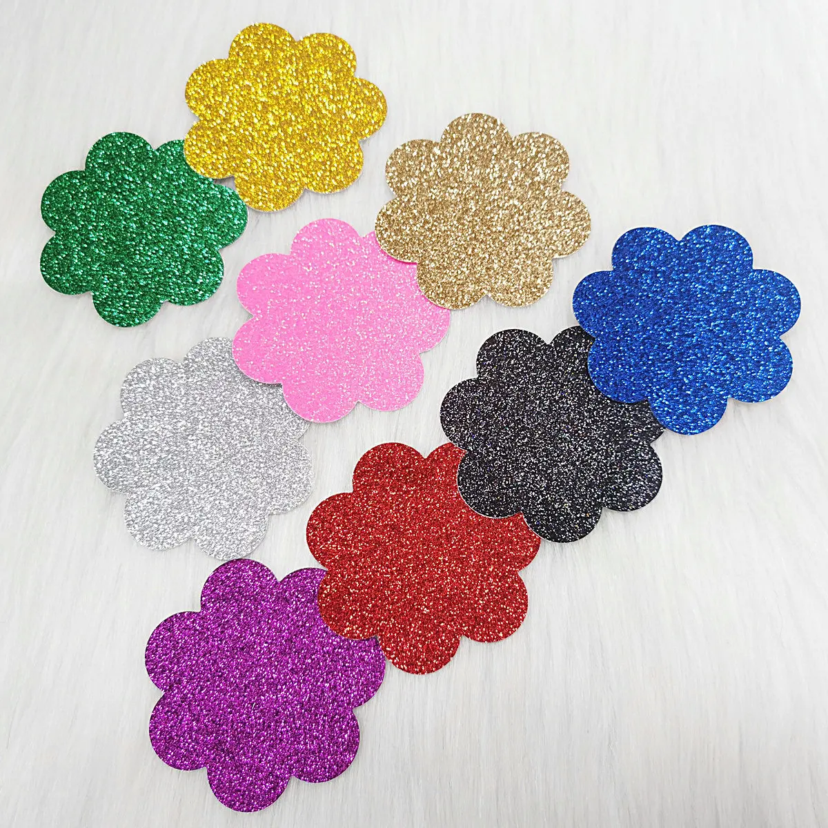 

Petal Glitter Disposable Girls Sexy Women Nipple Covers Sticker Wholesale Boob Pasties Custom Adhesive