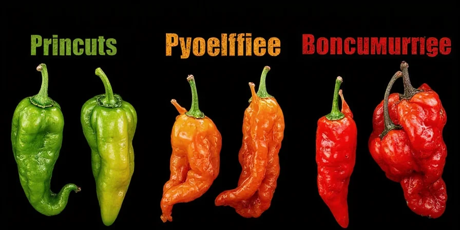 Warning sign about handling spicy peppers safely