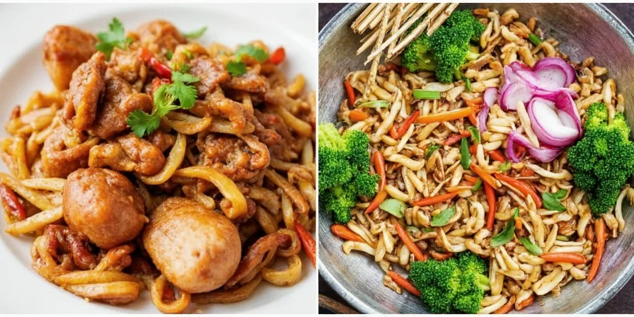 Pad Thai served with lime