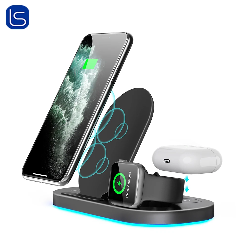 Multifunctional Night Light 10W 15W Fast Wireless Charger Foldable15w Wireless Charger