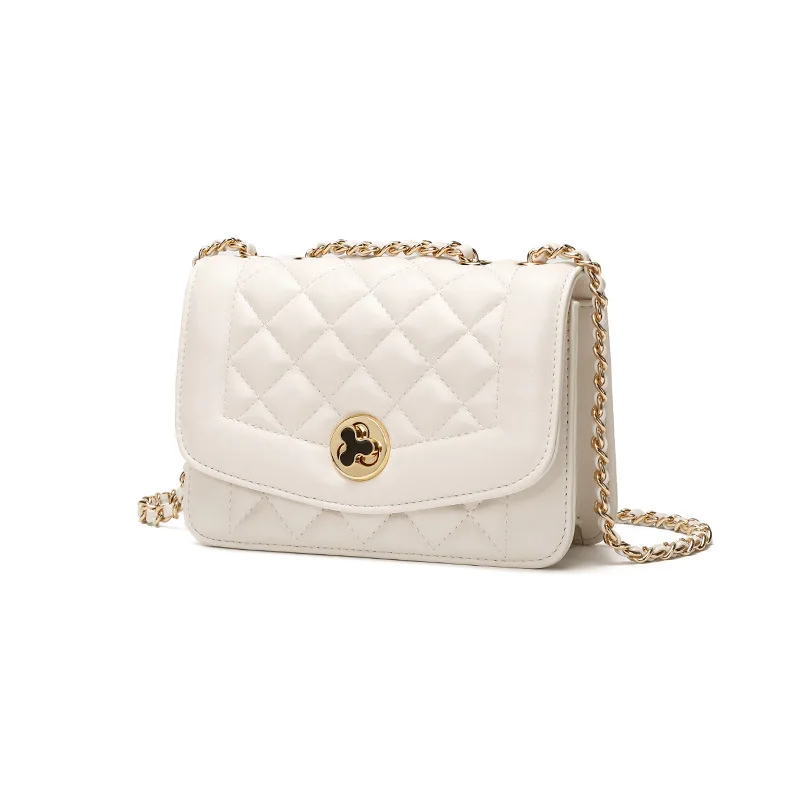 

2021 New Fashion women Lingge bags PU Leather Sling Crossbody Bag, Black white