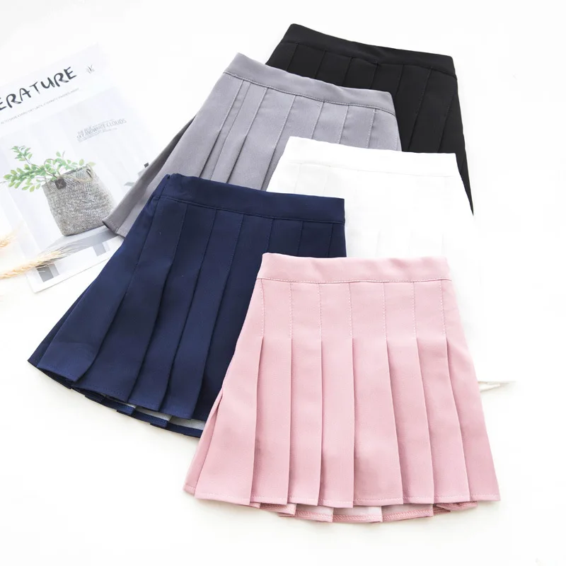 

School Style Princess Little Girls Pleated Mini Skirt, 12 colors