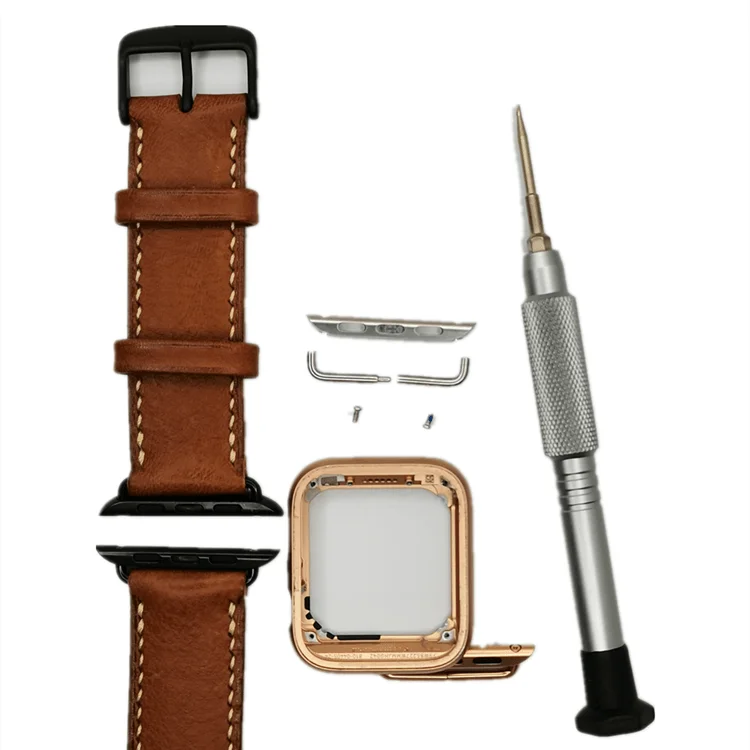 

Original 1:1 adapter connector for Apple Watch strap 40/38mm 44/42mm CNC stainless steel clasp connector, Black/silver/gold/rose gold